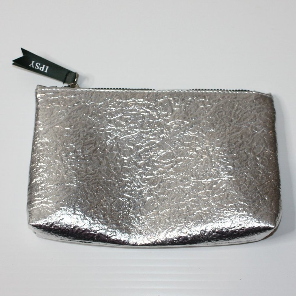 Ipsy December 2019 Shine On Silver Cosmetic Makeup Bag Nwot